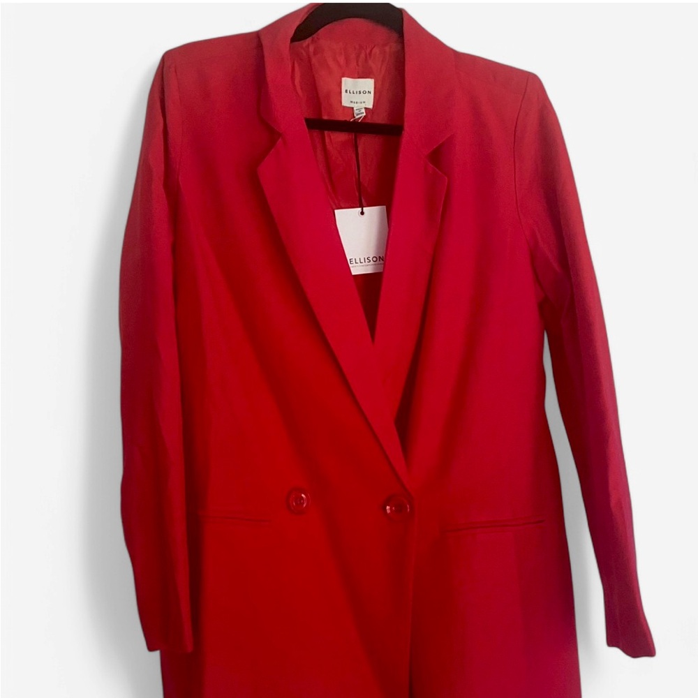 NWT - Ellison Red Women’s Power Blazer w/ Shoulder‎ Pads